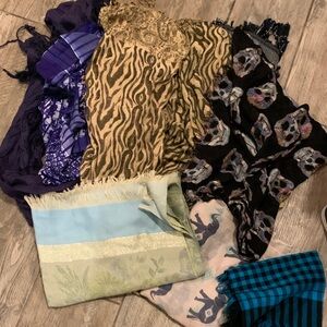 Assorted Patterned Scarves